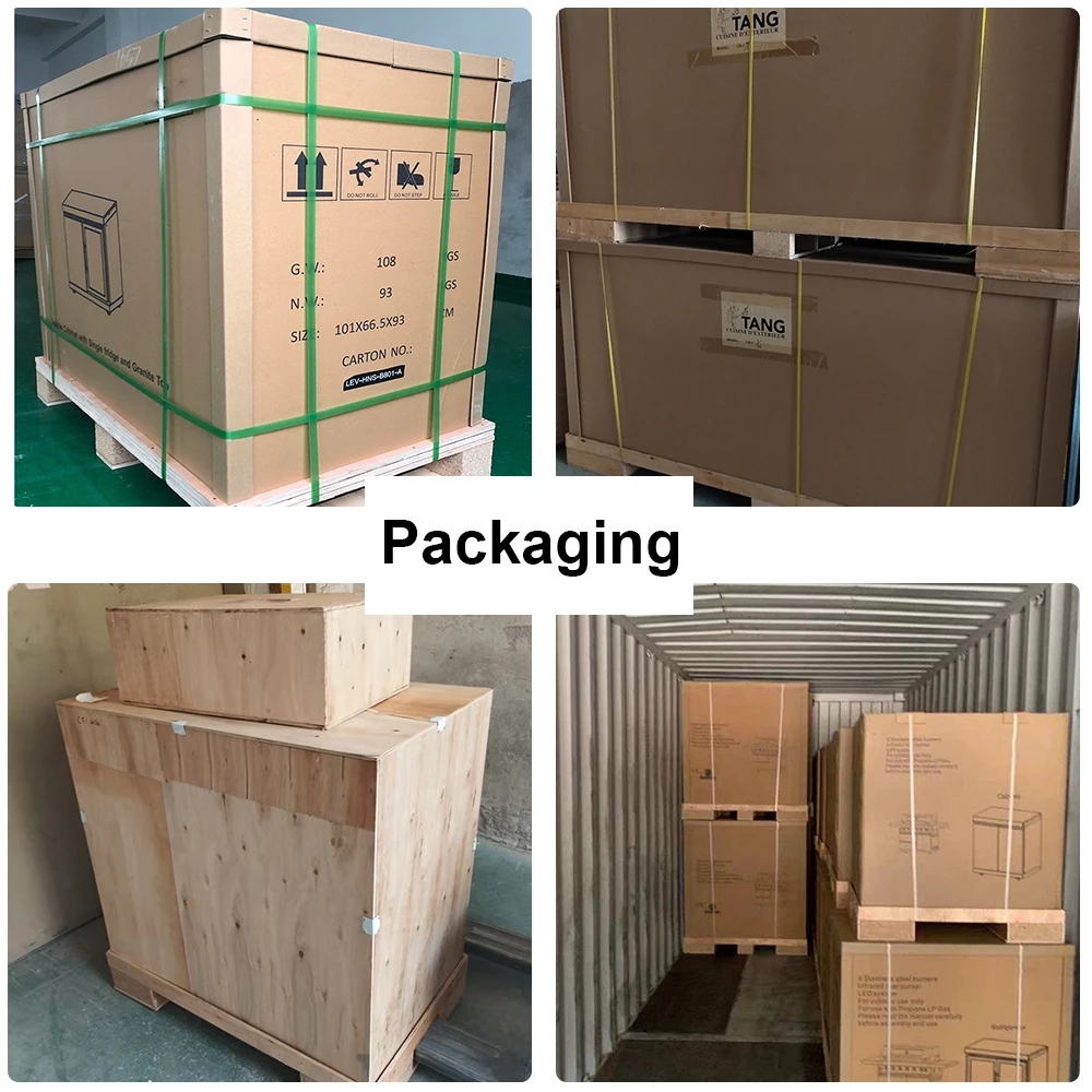 product modular black lpg gas barbecue grill with fridge for outdoor kitchen or garden use-22