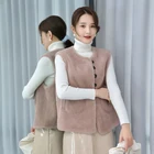 Vest Trendy Casual 2020 Autumn And Winter New Casual Fashion 100% Wool Solid Color Ladies Fur Vest
