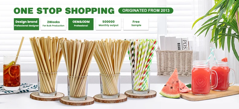 Reusable Natural Organic Eco Friendly Drinking Straw Bamboo Straws