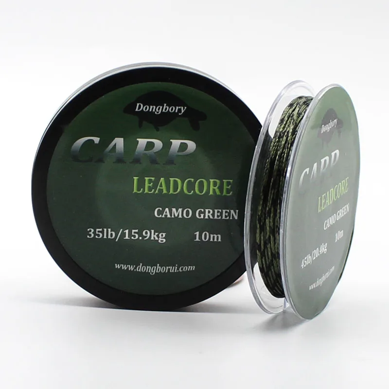 M Carp Fishing Line Leadcore Lb Camo Green Leader Lead Core