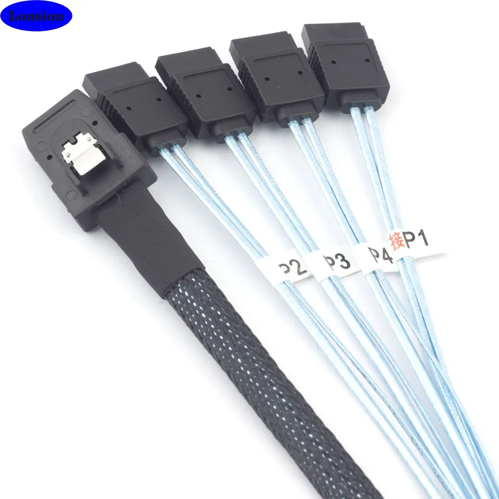 Mini Sas Sff8087 To 4port Sata Highspeed Connection Cable For Server
