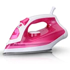 New Design 220v Electric Steam Iron Clothes 2200W Flat Iron Ceramic Coated Bottom Plate Electric Iron