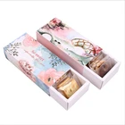 Color Box Pastel Blue Color White Drawer Bake Food Snack Cookie Package Gift Paper Box