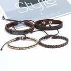 Woven 4-piece DIY Suit Bracelet Handmade Woven Hemp Rope Bracelet Retro Men's Jewelry Factory Direct Sales