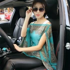 Long Shawl Scarfs Wholesale Women Fashion Long Digital Print Silk Chiffon Beach Shawl Scarfs