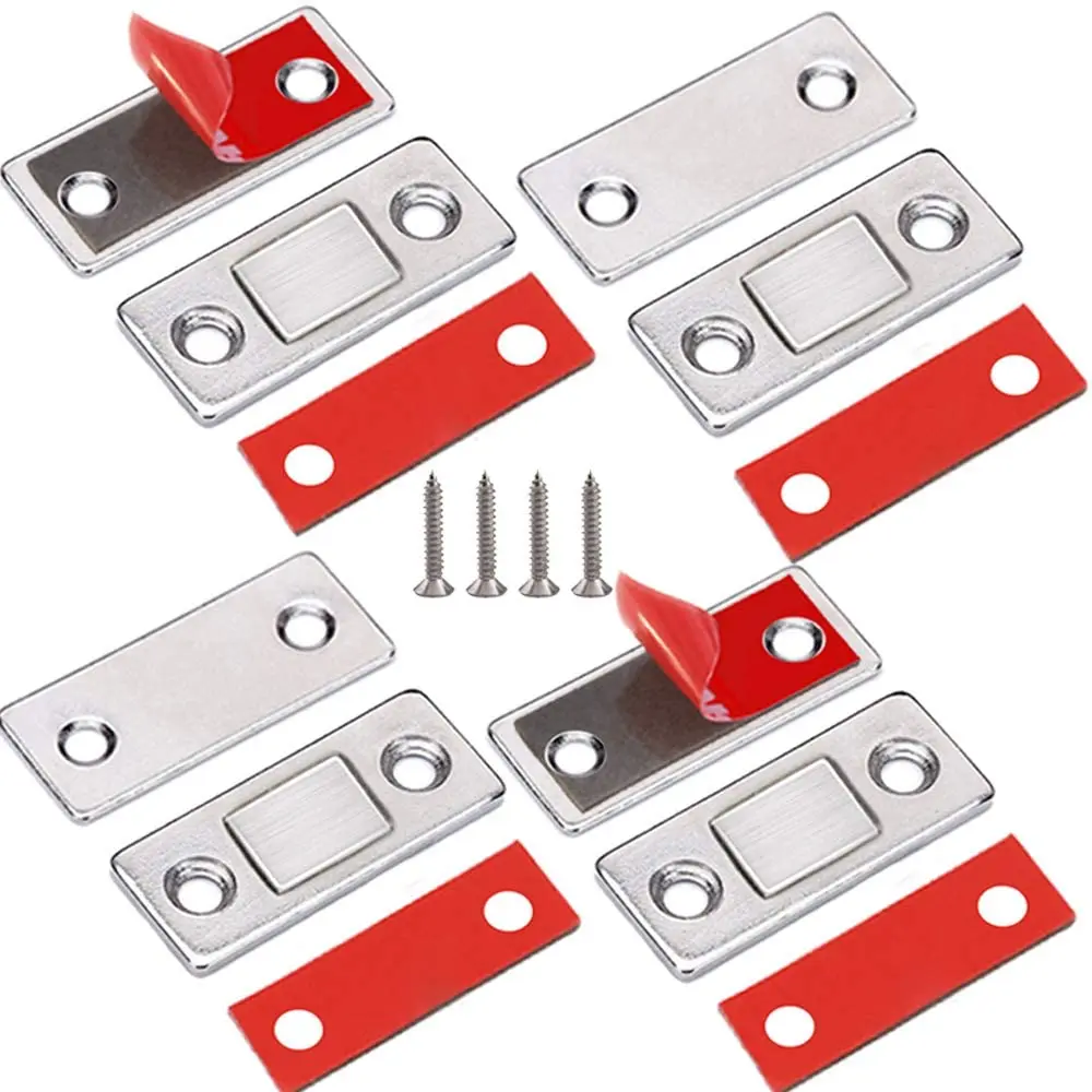 Cabinet Magnetic Catch, Drawer Door Magnets with Strong Adhesive, Cabinet Latch Magnetic Closures for Kitchen Door Closing