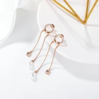 Earrings Thread Long Baroque Pearl Pendant Jewelry Earrings Thread Chain Stud Earrings Long Earrings For Women