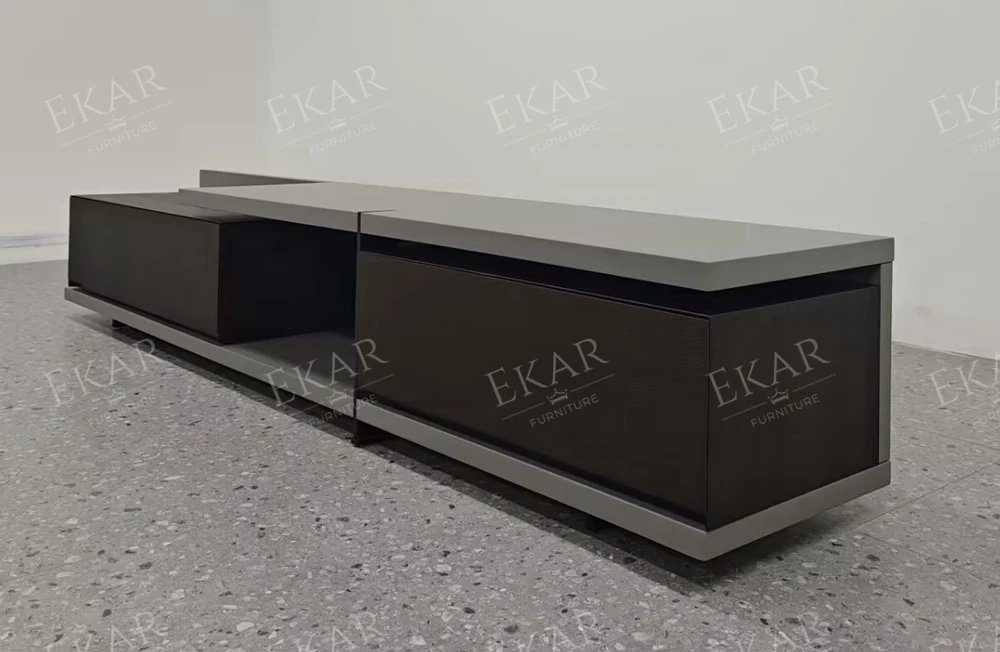 product aura floating tv stand minimalist media console with hidden storage solid wood metal frame for modern living rooms-5