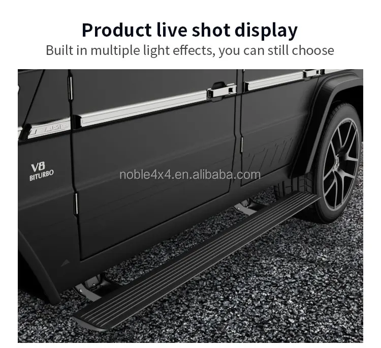 There Are Steps and Side Exhaust Outlets on the Vehicle Power Running Boards for Benz G500 G63 Electric Side Step 2019-2023 factory