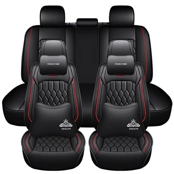 New Interior Decoration 9D Full Set Memory Foam Sports Seat Cushions Nappa Luxury Leather Universal Car Seat Covers