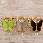 Butterfly Ring Rings Butterfly Ring Turn Fidget Ring Enamel Adjustable CZ Zircon Boho Rings Birthday Gifts