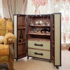 Cabinet Wood Cabinets Popular Design Removable Wooden Cabinet Multi-function Locker Vertical Wine Cabinet