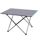 Table Outdoor Black Fold Portable BBQ Beach Adjustable Aluminum Table Outdoor Picnic Coffee Dining Folding Camping Table