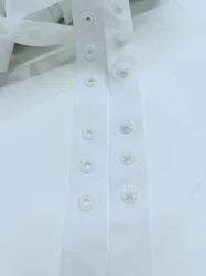 High quality plastic buckle polyester white buckle strap 18mm shirt clothing fabric woven strap factory direct sales