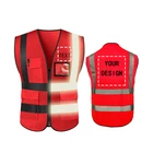 Vest Customizable Designed Outdoor Work Construction Worker Safety Reflective Vest