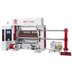 Slitting Paper SCT-1300 Simple Slitting Rewinder Machine For Paper Roll