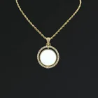 Pendant Customization New Reversible Photo Pendant Sublimation Necklace Double Sided Photo Jewelry