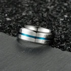 Titanium Ring Ring Men New Simple Black Blue Grooved Titanium Stainless Steel Ring For Men Women Wholesale