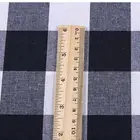 White Black Check Fabric 60s 100% Cotton White And Black Flannel Check Plaid Twill Dyed Yarn Dyed Fabric For Garment