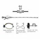 Cable Fastening Pole Clamp For ADSS Cable Mounting On Concrete Pole