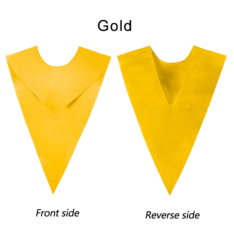 Finest Quality Plain Colors Lightweight V Church Stole Triangle Shape One Color V-neck Satin Choir Stole manufacture