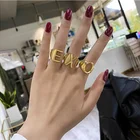 Letter Ring Adjustable Ring 26 Letter Ring Female Opening Adjustable European And American Personality Ring