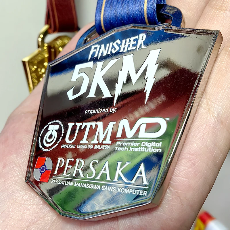 Customized Soft Enamel Gold Silver 5Km 10Km Marathon Running Medal Finisher Sports Metal Craft Medals manufacture