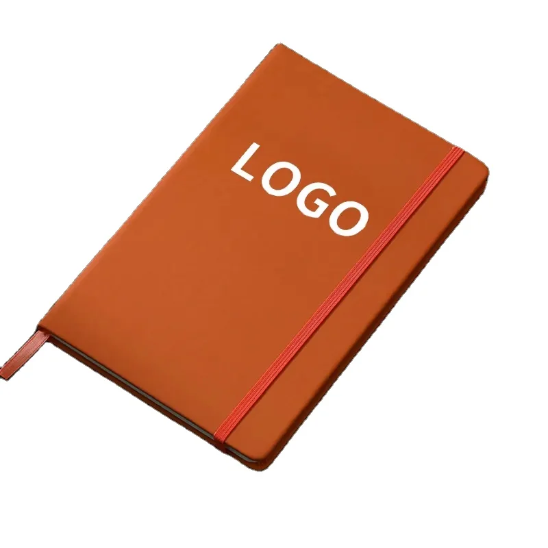 Custom logo printing Hardcover Factory price Pu Leather Elastic band Journal Diary Planners a5 dilary Notebooks