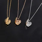 Photo Pendant Necklace Hot Smooth Glossy DIY Photo Locket Love Charm Pendant Heart Necklace Stainless Steel