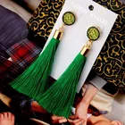 Flower Earrings Boho Bohemian Long Exaggerated Rose Flower Dangling Earrings Tassel Earrings