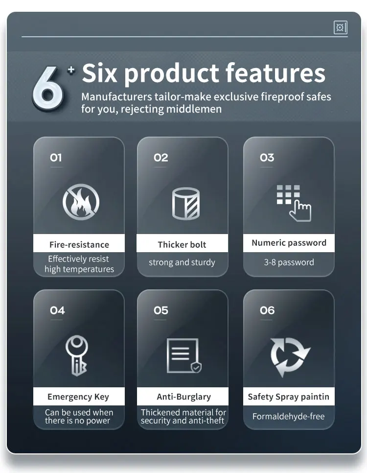 CEQSAFE Factory Direct Sales Biometric Jewelry Deposit Safes Box Heavy Home Metal Money Fireproof Safe Box supplier