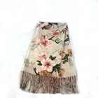 Top Scarf Top Quality Flower Printed Scarves Tassel Plain Shawl Square Head Scarf