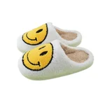 Women Slippers Warmest Fuzzy Fleece Shoes Smile Face Indoor Teddy Women Slippers