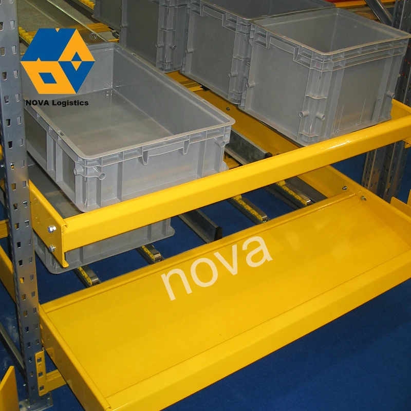 product nova metal rack manufacturer gravity carton flow rack system steel warehouse selective carton flow storage rack-4