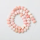 Heart Beads Natural Heart Shape Mother Of Pearl Shell Carved Petal Flower Beads For Jewelry Making