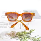 Sunglasses Wholesale Trendy Custom Logo Square Retro Unisex Fashion Acetate Sunglasses