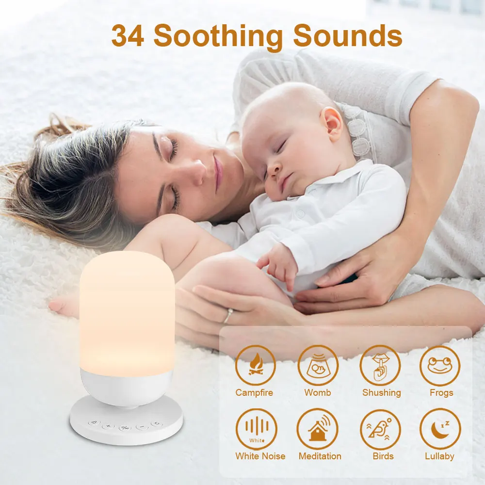 APP Control Portable Mini White Noise Sleep Helping Machine Pink Noise Maker Rechargeable White Noise Sound Machine for Baby factory