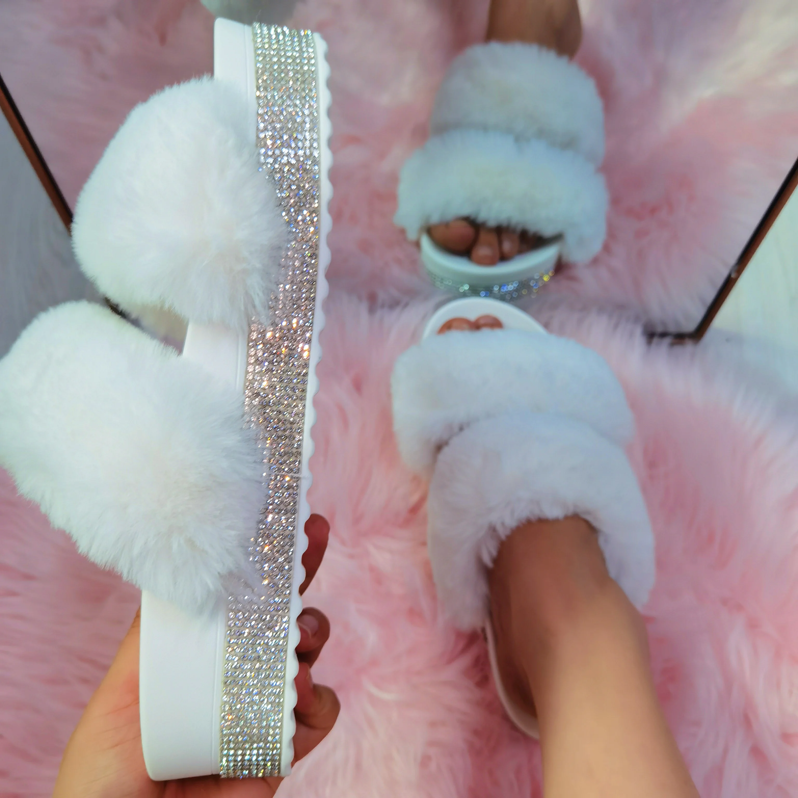 diamond fur slides