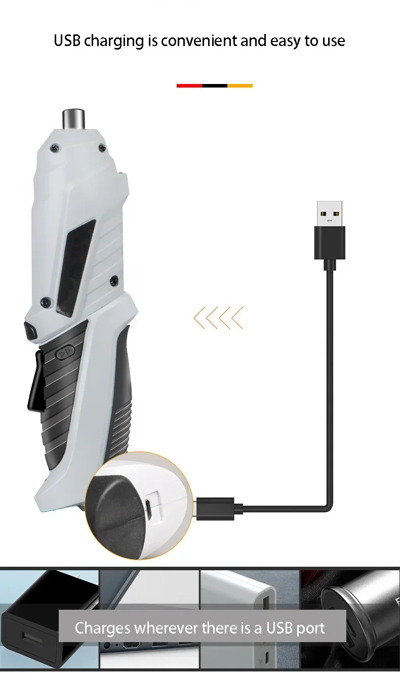 Handheld USB Cable Electric Screwdriver Multi Functional Rechargeable Lithium Electric Screwdriver Mini Screwdriver Set