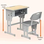 Seat Table Set Adjustable School Furniture Plastic Seat Desk Student Study Lifting Computer Table Chair Set