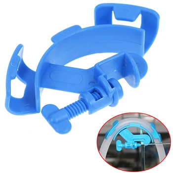 Blue plastic pipe clamp holder aquarium pipe holder hose pipe clip for aquarium hose tube