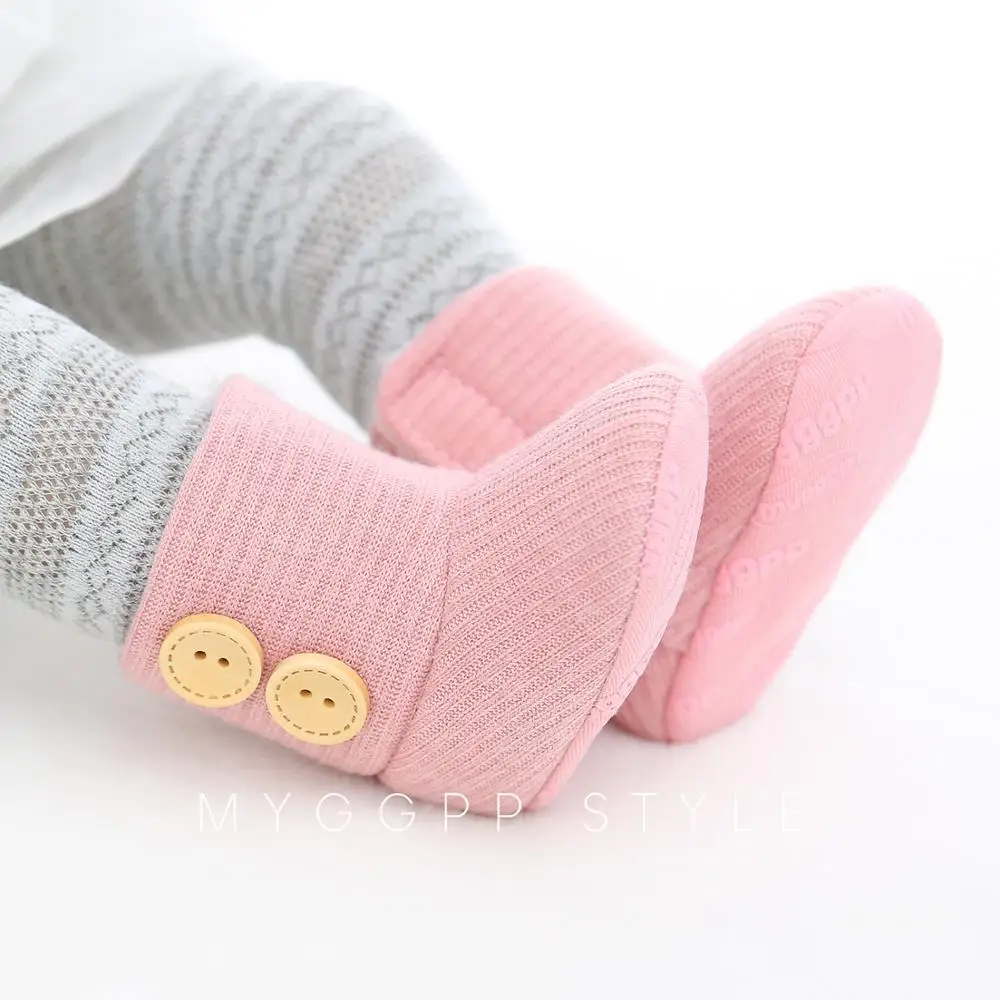 2019 New knitting wool 0-18 months winter warm Soft sole snow baby boots