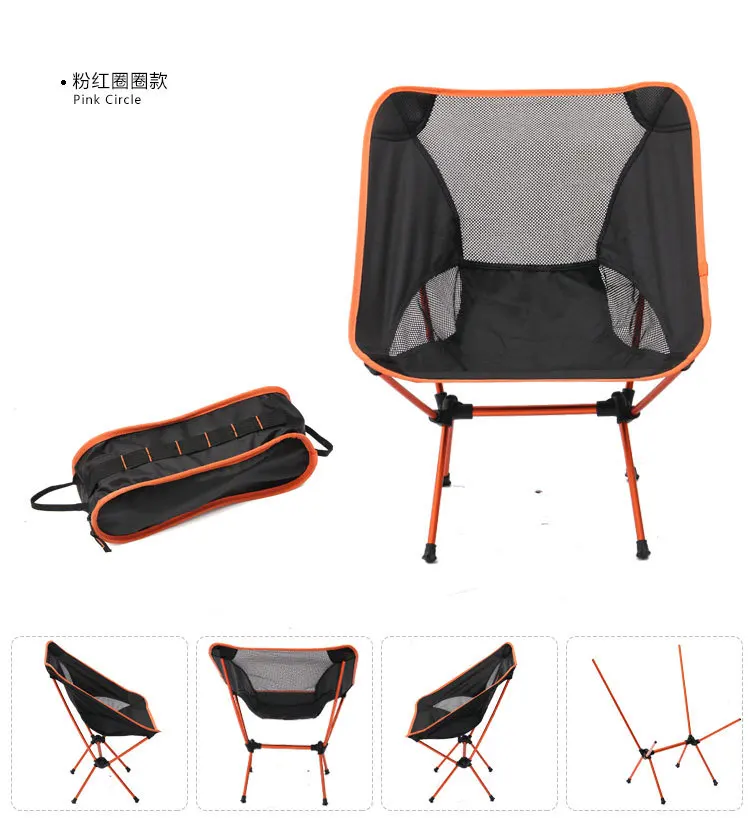 Hot sell Ultralight Outdoor Picnic Portable Camping Foldable Chair with various colour