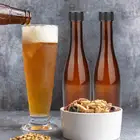 Bottle 300 Ml Amber Wine Bottle With Black Screw Cap Suitable For Home Brewing Beverages Partie Weddings Etc
