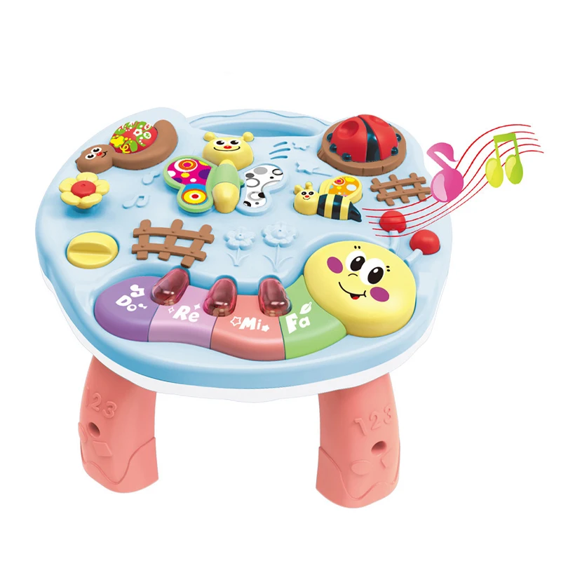 Abs baby rattle baby learning table montessori educational toys with music