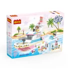 Toy COGO Modern City Girl Luxury 3 In 1 Yacht Boat Kids Educational Plastic Build Block Toy Set For Gift