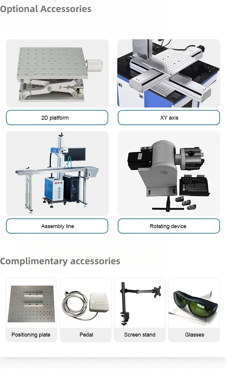 20W Energy-Efficient bearing hardware flange electronic component communication equipment Laser Marking Machine Laser Engravers