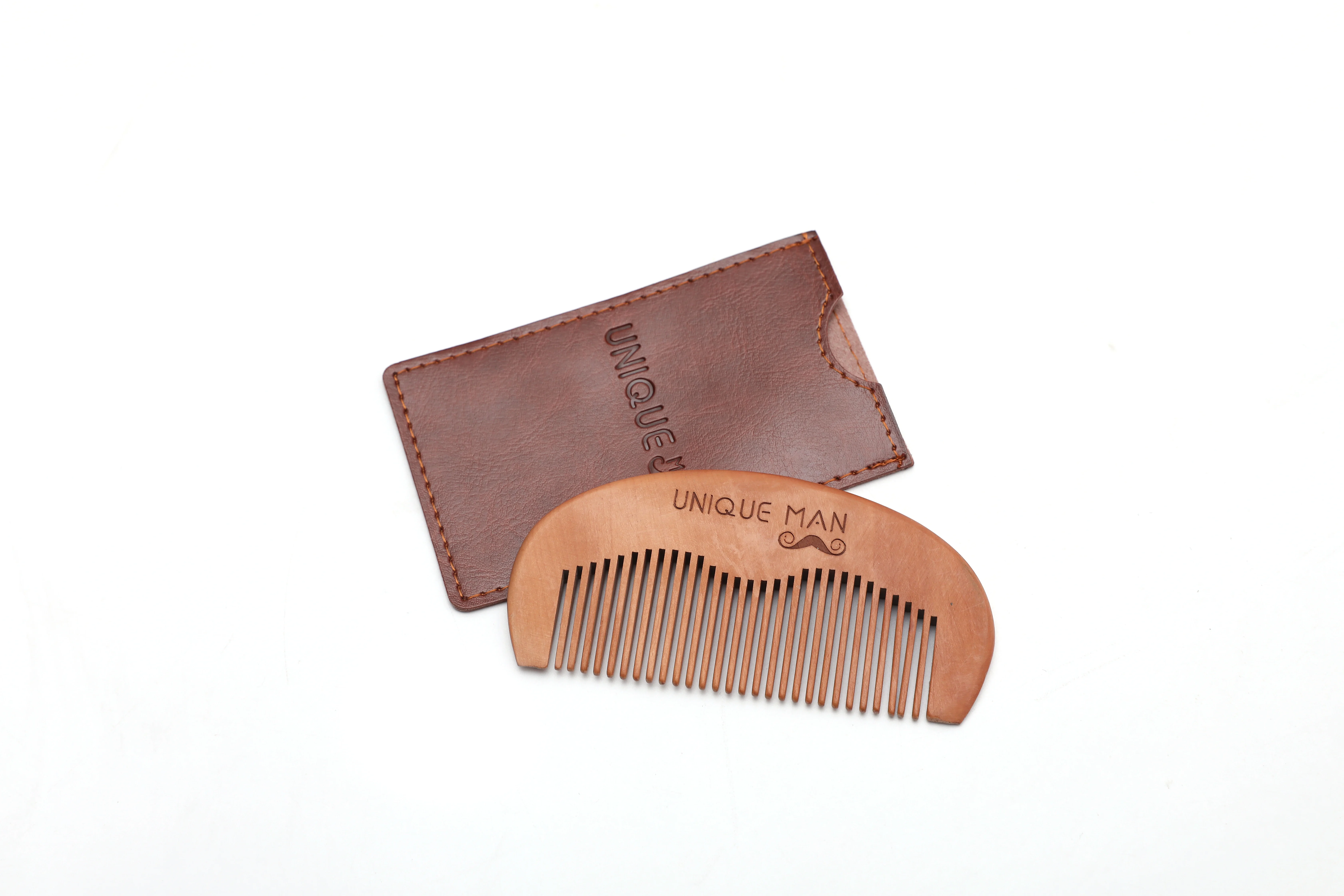 Men Beard Straightening Comb Wooden Handle Shaving Comb Wooden Beard Comb For Men's Beard Care