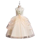Baby High Quality Girl Dress Kids Ruffles Lace Party Wedding Dresses Bow Baby Ivory Flower Girl Dresses