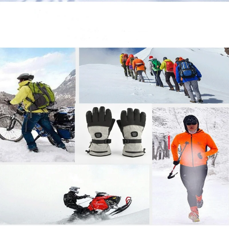 6000mAh Winter Rechargeable Ski Heated Warm Electrical Glove For Outdoor Sport Cold Weather Heated Gloves